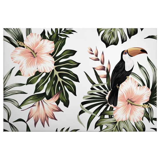 Wandbild Vogel Floral Toucan