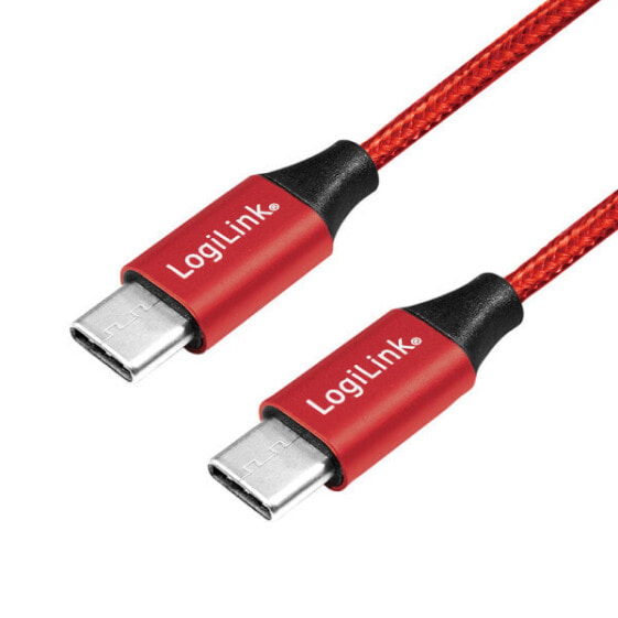 Разъем LogiLink CU0156 USB C - USB C USB 2.0 Красный 1 м