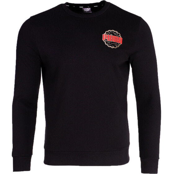 Puma Mooncake Crew Neck Long Sleeve Sweatshirt Mens Black 53291201 PUMA M 4856 MALL PUMA