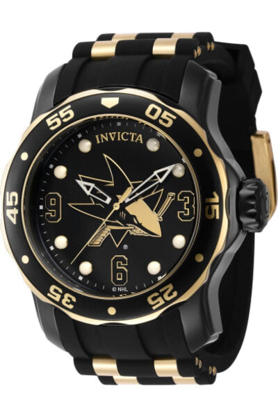 Часы Invicta NHL San Jose Sharks Black Dial Men's Watch