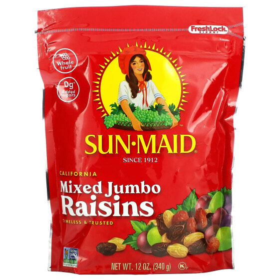 California Mixed Jumbo Raisins, 12 oz (340 g)