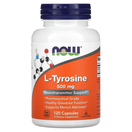 Аминокислоты NOW L-Tyrosine, 500 мг, 120 капсул