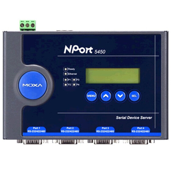 Moxa Nport device Server 12-48Vdc 5410 4-port RS232 INKL - Converter - 0.1 Gbps