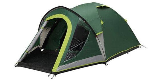 Палатка купольная COLEMAN Kobuk Valley 3 Plus - длиной 3 м, с жестким каркасом - зеленая.