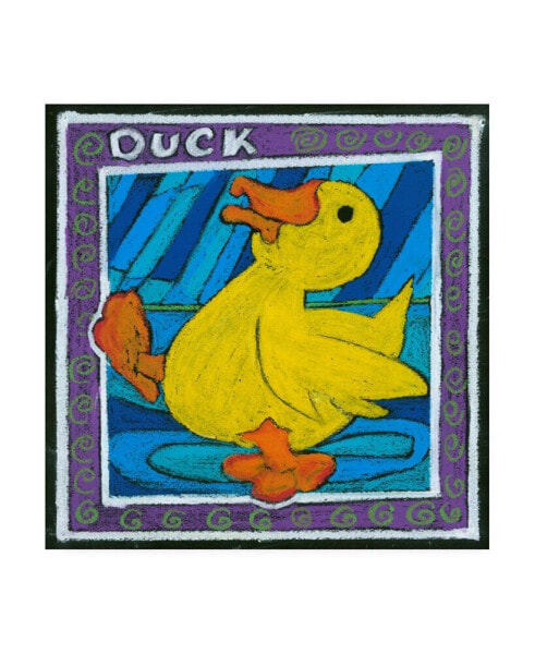 Lisa Choate Whimsical Duck Canvas Art - 15.5" x 21"
