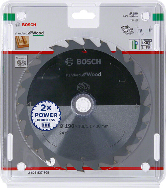 Пильный диск Bosch Standard Wood 190x30x24z