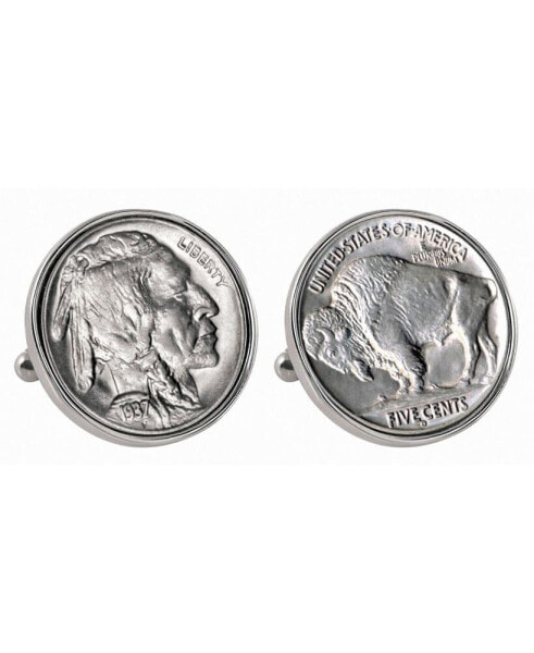 Buffalo Nickel Bezel Coin Cuff Links