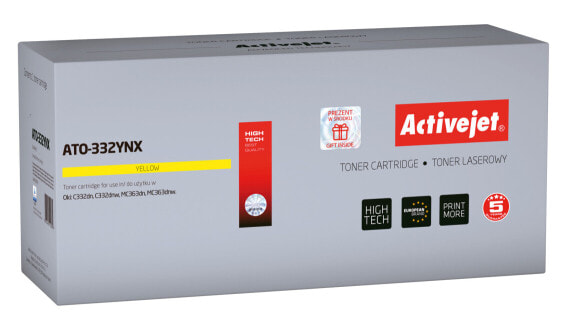 Activejet ATO-332YNX toner (replacement for OKI 46508709; Supreme; 3000 pages; yellow) - 3000 pages - Yellow - 1 pc(s)