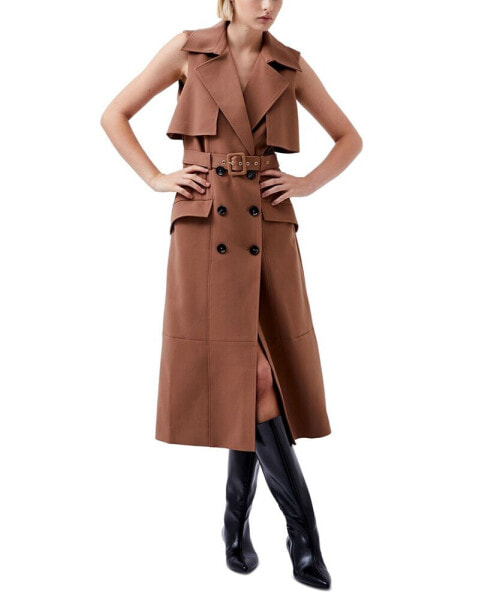 Women's Azra Sleeveless Twill Trench Dress