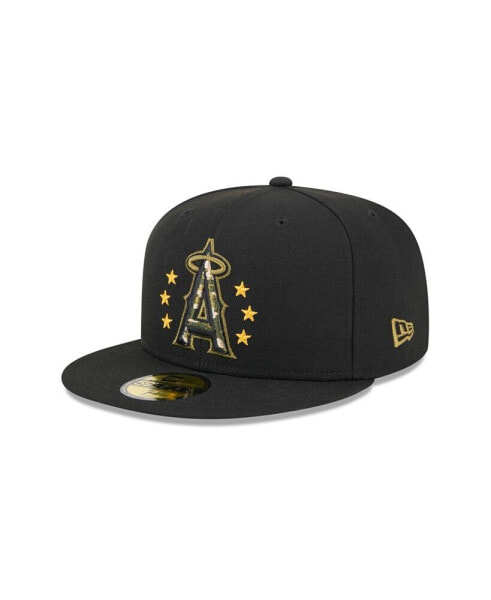 Men's Black Los Angeles Angels 2024 Armed Forces Day On-Field 59FIFTY Fitted Hat