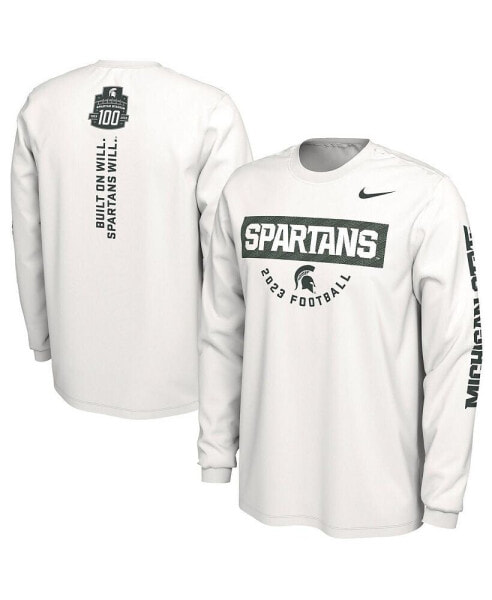 Men's White Michigan State Spartans 2023 Fan Long Sleeve T-shirt