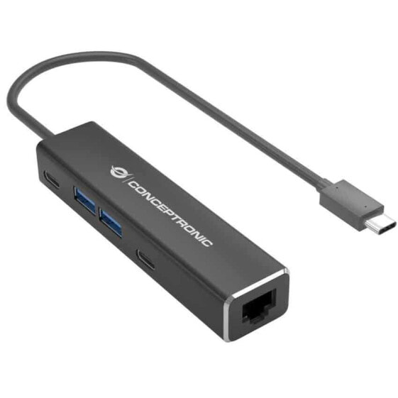 CONCEPTRONIC HUB USB 3.2 2 USC-C 2P USB-A USB-C to RJ45 adapter