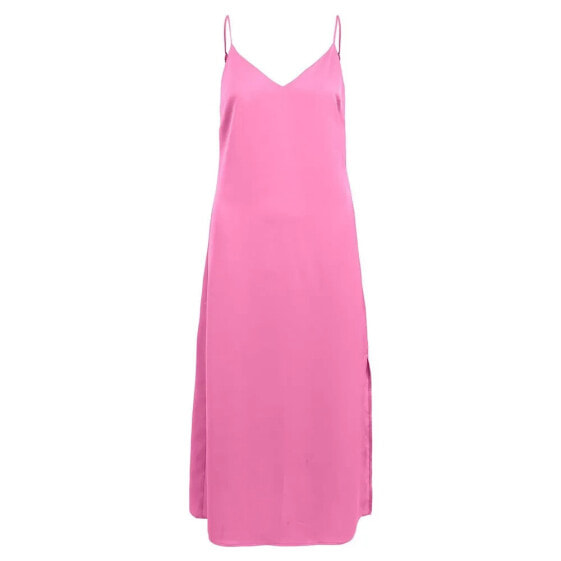 VILA Ellete Satin sleeveless long dress