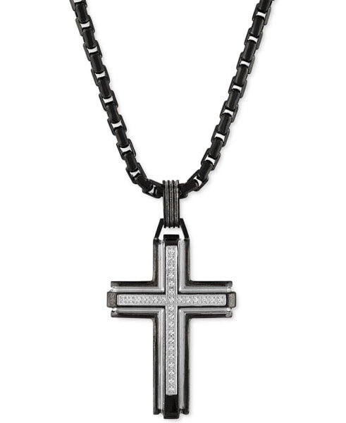 Diamond Religious Cross 22" Pendant Necklace (1/6 ct. t.w.), Created for Macy's