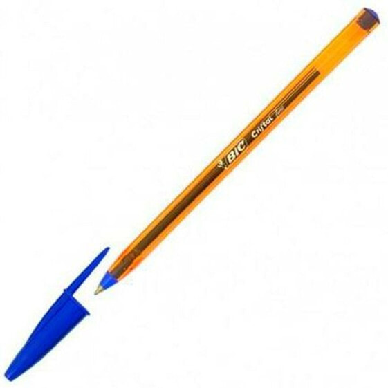Ручка тонкая BIC Cristal Fine Синий 0,3 мм 50 штук