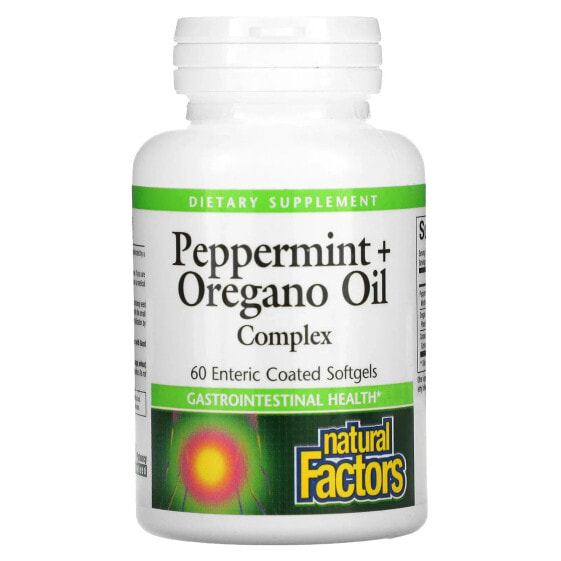 Peppermint + Oregano Oil Complex, 60 Enteric Coated Softgels