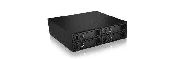 ICY BOX IB-2242SSK - 13.3 cm (5.25") - Storage drive tray - 2.5" - SATA II - SATA III - Black - Aluminium