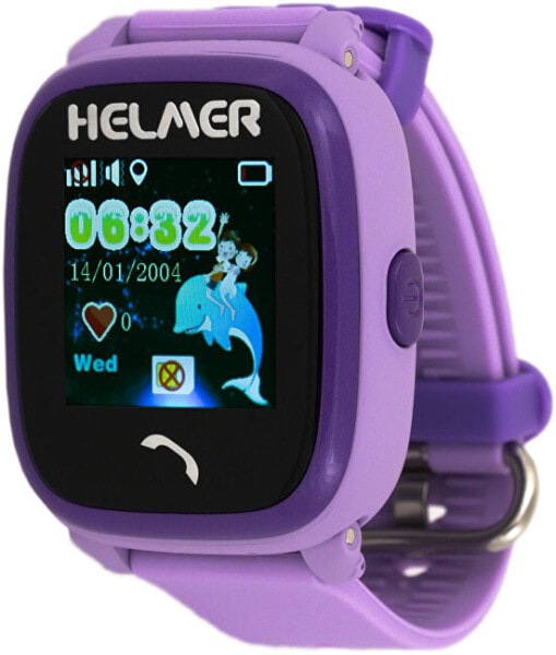 Smart touch waterproof watch with GPS locator LK 704 purple