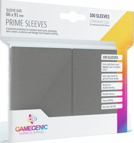 Gamegenic Gamegenic: Prime CCG Sleeves (66x91 mm) - Dark Gray, 100 sztuk