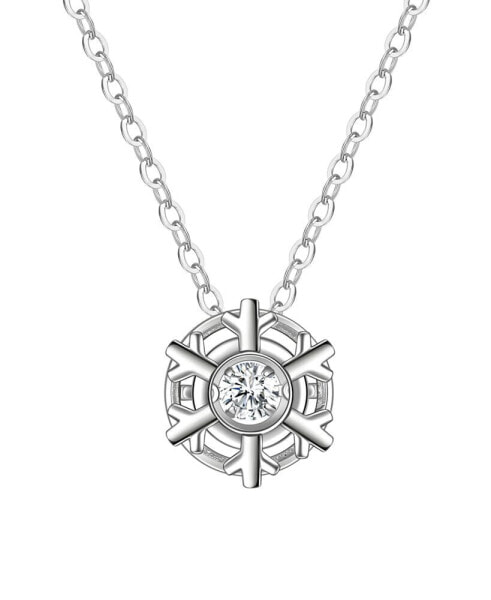 Macy's cubic Zirconia Snowflake Pendant Necklace