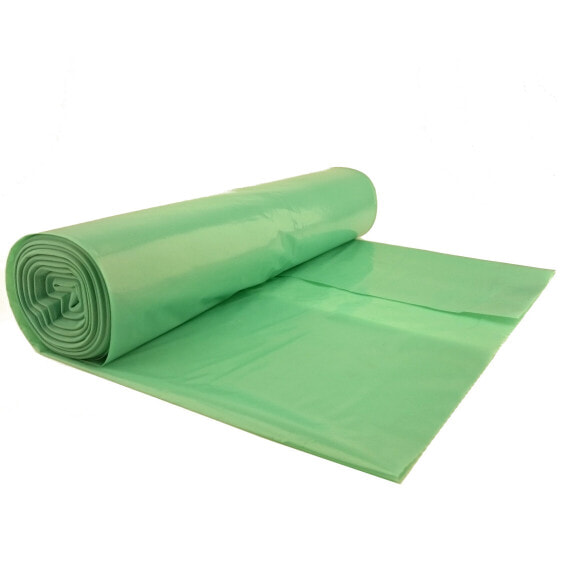 80 micron thick garbage bags. durable roll 15 pcs. - green 120L