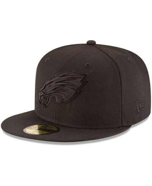 Men's Philadelphia Eagles Black On Black 59FIFTY Fitted Hat