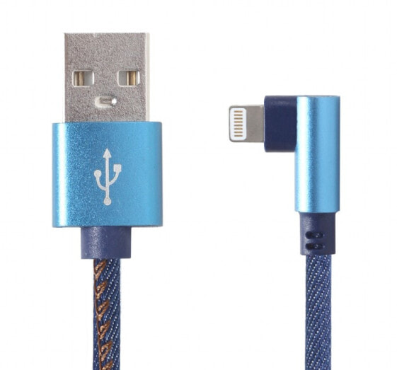 Gembird CC-USB2J-AMLML-1M-BL - 1 m - USB A - Micro-USB B/Lightning - USB 2.0 - 480 Mbit/s - Black - Blue