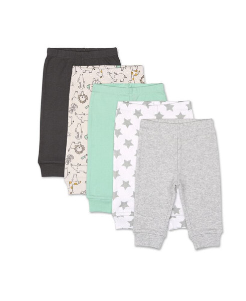 Baby Boys or Baby Girls Safari Pants, Pack of 5