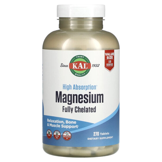 High Absorption Magnesium, Fully Chelated, 270 Tablets