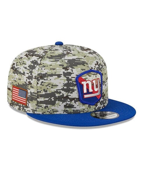 Men's Camo, Royal New York Giants 2023 Salute To Service 9FIFTY Snapback Hat