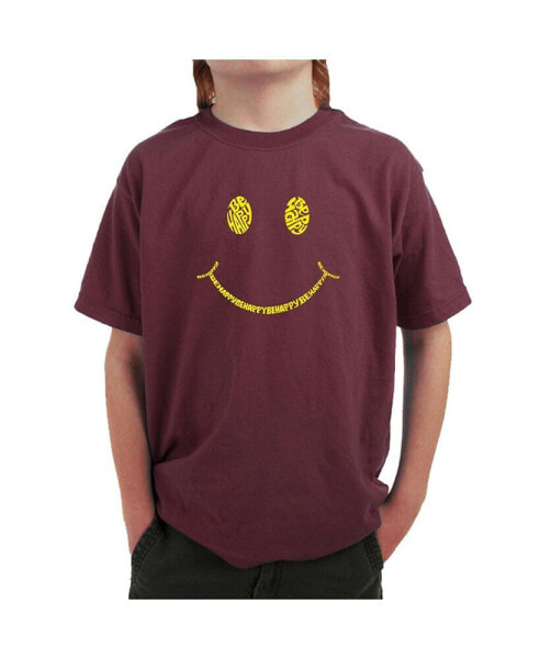 Рубашка  LA Pop Art Be Happy Smiley Face