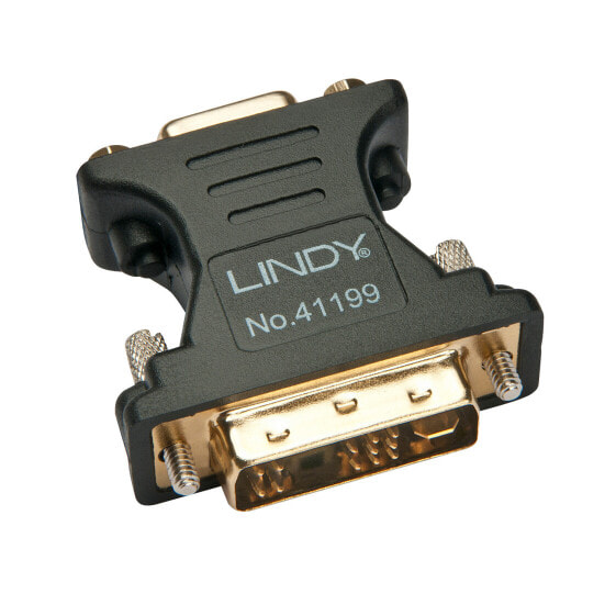 Lindy Monitor adapter DVI / VGA - VGA - DVI-I - Black - Gold