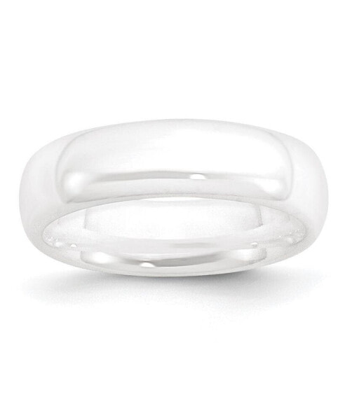 Ceramic White Polished Wedding Band Ring