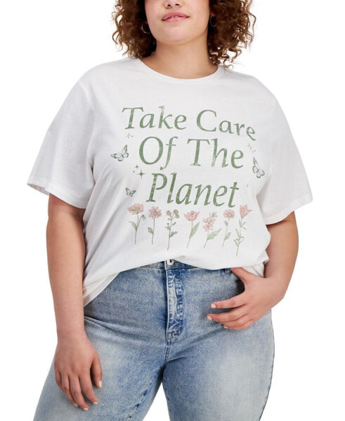 Футболка Grayson Threads, The Label стильная Plus Size Take Care of the Planet.