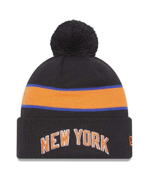 Men's Gray New York Knicks 2022/23 City Edition Official Cuffed Pom Knit Hat