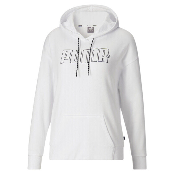 Puma Terry Rebel Pullover Hoodie Womens White Casual Outerwear 67116702