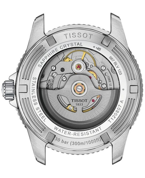 Men's Swiss Automatic Seastar 1000 Powermatic 80 Stainless Steel Bracelet Watch 40mm