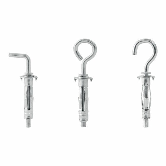 Set of hooks, eye bolts and hangers Rapid Ø 8 x 32 mm Metal Expansion 12 Units