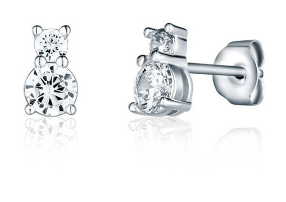 Matching silver earrings with zircons SVLE2045X61BI00