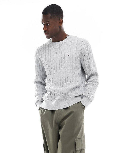 Tommy Hilfiger Crew Neck Jumper in Dark Grey