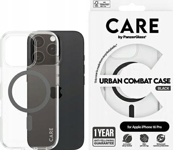 PanzerGlass CARE by PanzerGlass Flagship Case iPhone 16 Pro 6.3"" czarny/black MagSafe 1346