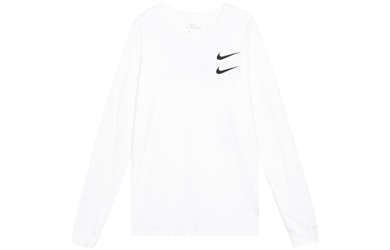 Футболка мужская Nike Sportswear Swoosh LS Tee белая