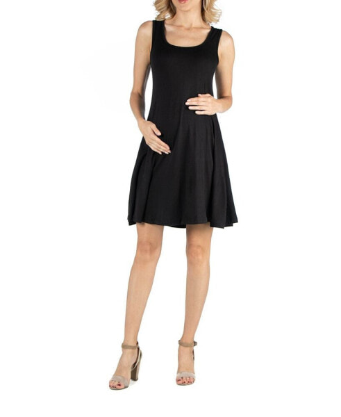 A Line Slim Fit and Flare Maternity Dress