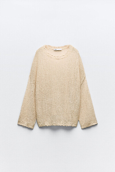 Textured knit sweater