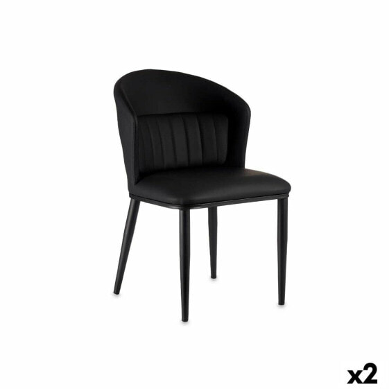 Кресло мягкое Gift Decor Круглое Чёрное Стальное 51 x 83,5 x 54 см (2 шт)
