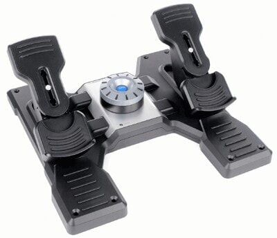 Logitech G G Saitek PRO Flight Rudder Pedals - Flight Sim - PC - Analogue / Digital - Wired - USB 2.0 - Black - Silver