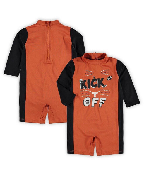 Infant Unisex Texas Orange and Black Texas Longhorns Wave Runner Wetsuit