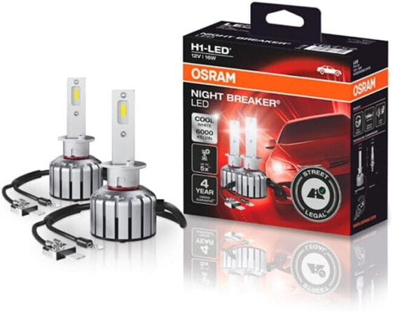 OSRAM Night Breaker H1 LED, up to 40% less glare, first road approved H1 LED retrofit lamp