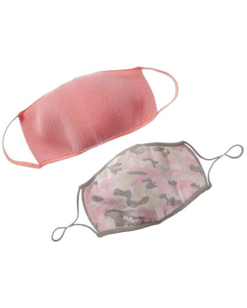 Hannah Rose Set Of 2 Cashmere-Blend Face Masks Women's Pink