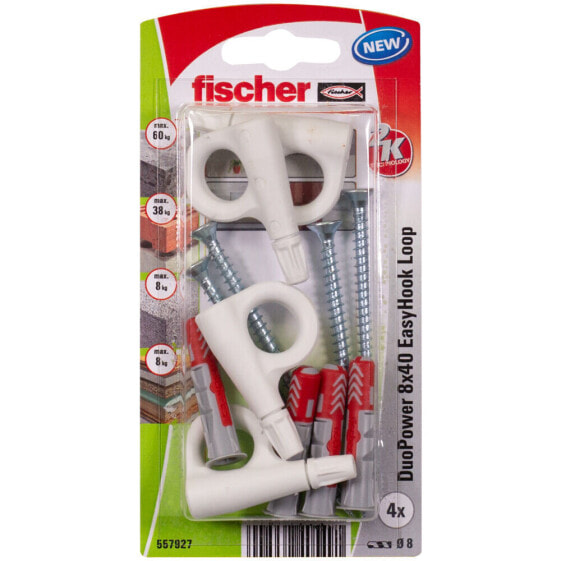 fischer 557927 - Screw & wall plug kit - Pozidriv - PZ2 - 40 mm - 8 mm - 5 cm